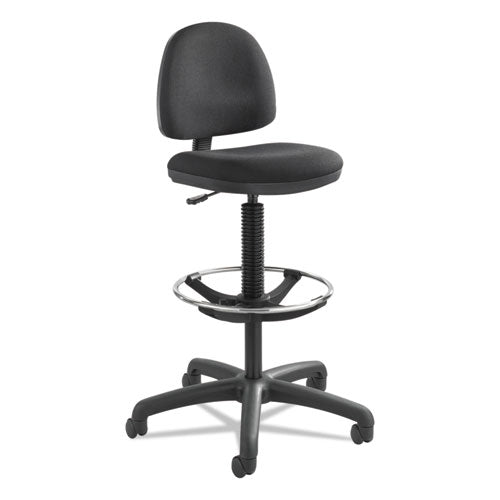 Safco® Precision Extended-height Swivel Stool, Adjustable Footring, Supports Up To 250 Lb, 23" To 33" Seat Height, Black Fabric freeshipping - TVN Wholesale