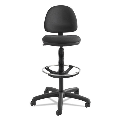 Safco® Precision Extended-height Swivel Stool, Adjustable Footring, Supports Up To 250 Lb, 23" To 33" Seat Height, Black Fabric freeshipping - TVN Wholesale