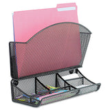 Safco® Onyx Magnetic Mesh Panel Accessories, Single File Pocket, Black freeshipping - TVN Wholesale