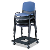 Safco® Stacking Chair Cart, 23.13w X 23.13d X 4.5h, Black freeshipping - TVN Wholesale