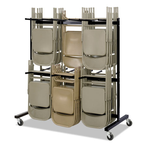 Safco® Two-tier Chair Cart, 64.5w X 33.5d X 70.25h, Black freeshipping - TVN Wholesale
