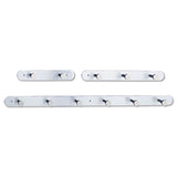 Safco® Nail Head Wall Coat Rack, Six Hooks, Metal, 36w X 2.75d X 2h, Satin freeshipping - TVN Wholesale