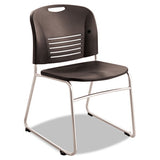 Safco® Vy Series Stack Chairs, Supports Up To 350 Lb, Black Seat-back, Silver Base, 2-carton freeshipping - TVN Wholesale