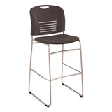 Safco® Vy Sled Base Bistro Chair, Supports Up To 350 Lb, Black Seat-back, Silver Base freeshipping - TVN Wholesale