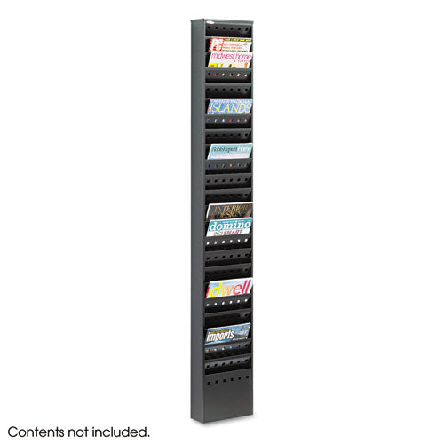 Safco® Steel Magazine Rack, 11 Compartments, 10w X 4d X 36.25h, Gray freeshipping - TVN Wholesale