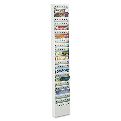 Safco® Steel Magazine Rack, 11 Compartments, 10w X 4d X 36.25h, Gray freeshipping - TVN Wholesale