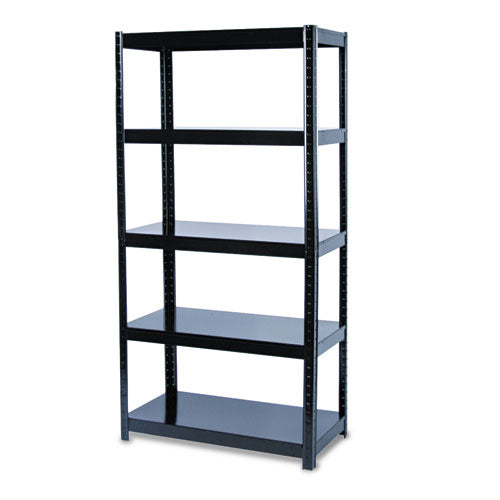 Safco® Boltless Steel Shelving, Five-shelf, 36w X 18d X 72h, Black freeshipping - TVN Wholesale