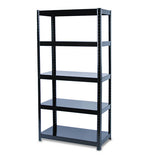 Safco® Boltless Steel Shelving, Five-shelf, 36w X 18d X 72h, Black freeshipping - TVN Wholesale