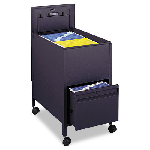 Safco® Locking Mobile Tub File With Drawer, Letter Size, 17w X 26d X 28h, Black freeshipping - TVN Wholesale