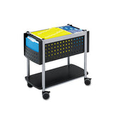 Safco® Scoot Open Top Mobile File Cart, 28w X 14.75d X 26h, Black With Silver freeshipping - TVN Wholesale