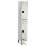 Safco® Double-tier Locker, 12w X 18d X 78h, Two-tone Gray freeshipping - TVN Wholesale