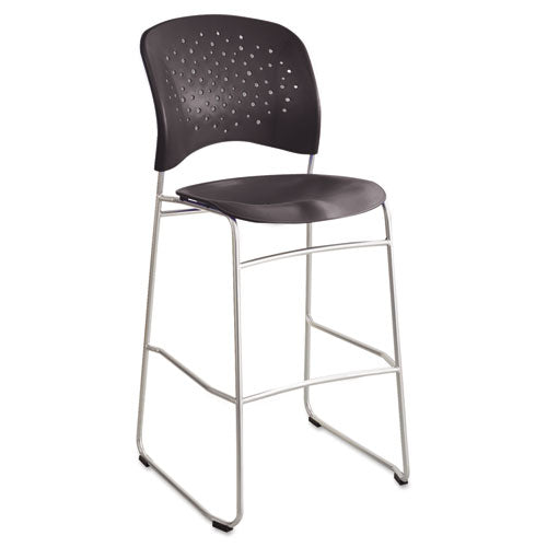 Safco® Reve Bistro Chair, Supports Up To 250 Lb, 31" Seat Height, Black Seat-back, Silver Base freeshipping - TVN Wholesale