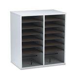 Safco® Wood-laminate Literature-cd Sorter, 16 Sections, 19 1-2 X 11 3-4 X 21, Gray Wood freeshipping - TVN Wholesale