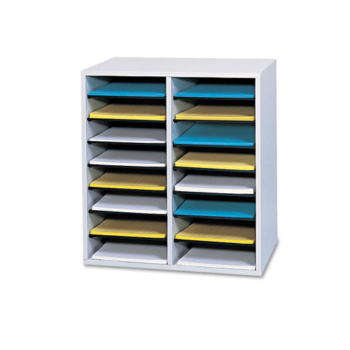 Safco® Wood-laminate Literature Sorter, 36 Sections, 39 1-4 X 11 3-4 X 24, Medium Oak freeshipping - TVN Wholesale