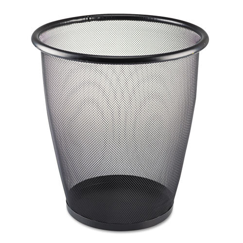 Safco® Onyx Round Mesh Wastebasket, Steel Mesh, 5 Gal, Black freeshipping - TVN Wholesale