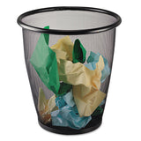 Safco® Onyx Round Mesh Wastebasket, Steel Mesh, 5 Gal, Black freeshipping - TVN Wholesale