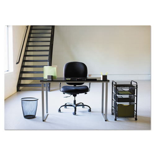 Safco® Onyx Round Mesh Wastebasket, Steel Mesh, 5 Gal, Black freeshipping - TVN Wholesale