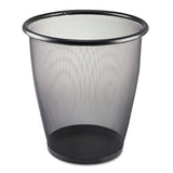 Safco® Onyx Round Mesh Wastebasket, Steel Mesh, 5 Gal, Black freeshipping - TVN Wholesale