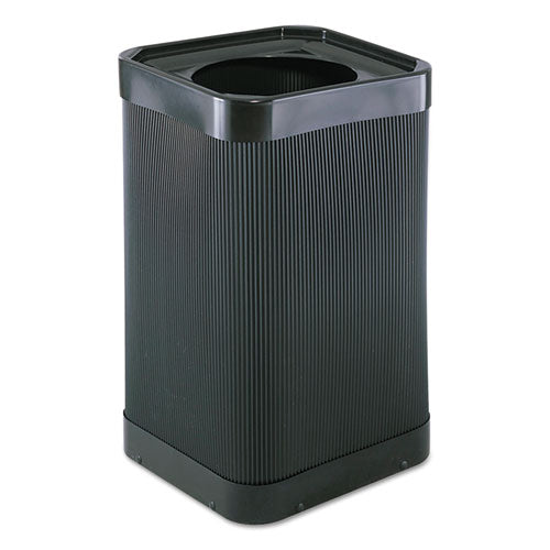 Safco® At-your Disposal Top-open Waste Receptacle, Square, Polyethylene, 38 Gal, Black freeshipping - TVN Wholesale