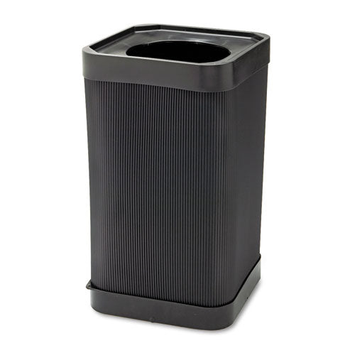 Safco® At-your Disposal Top-open Waste Receptacle, Square, Polyethylene, 38 Gal, Black freeshipping - TVN Wholesale
