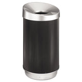 Safco® At-your-disposal Vertex Receptacle, Round, Polyethylene, 38 Gal, Black-chrome freeshipping - TVN Wholesale