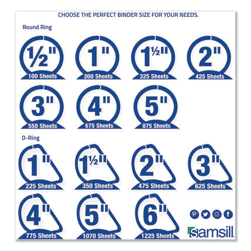 Samsill® Earth's Choice Round Ring Reference Binder, 3 Rings, 3" Capacity, 11 X 8.5, Black freeshipping - TVN Wholesale