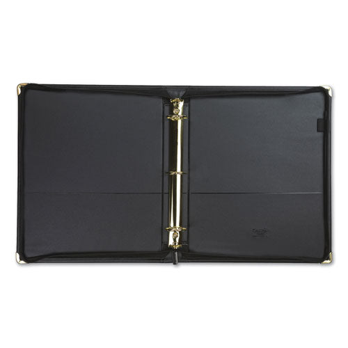 Samsill® Classic Collection Zipper Ring Binder, 3 Rings, 1.5" Capacity, 11 X 8.5, Black freeshipping - TVN Wholesale