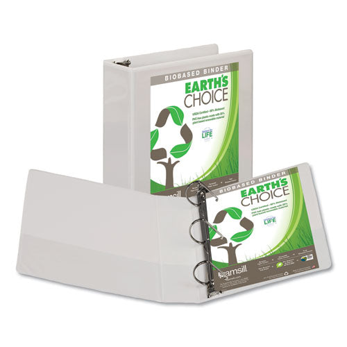 Samsill® Earth's Choice Biobased D-ring View Binder, 3 Rings, 3" Capacity, 11 X 8.5, White freeshipping - TVN Wholesale