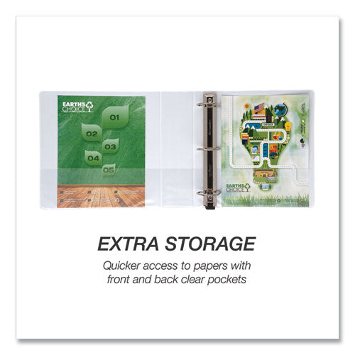 Samsill® Earth's Choice Heavy-duty Biobased Locking D-ring View Binder, 3 Rings, 1.5" Capacity, 11 X 8.5, Black freeshipping - TVN Wholesale