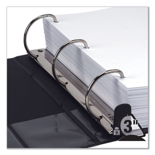 Samsill® Earth's Choice Biobased Locking D-ring Reference Binder, 3 Rings, 3" Capacity, 11 X 8.5, Black freeshipping - TVN Wholesale
