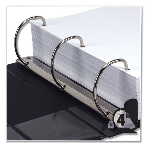 Samsill® Earth's Choice Biobased Locking D-ring Reference Binder, 3 Rings, 4" Capacity, 11 X 8.5, Black freeshipping - TVN Wholesale