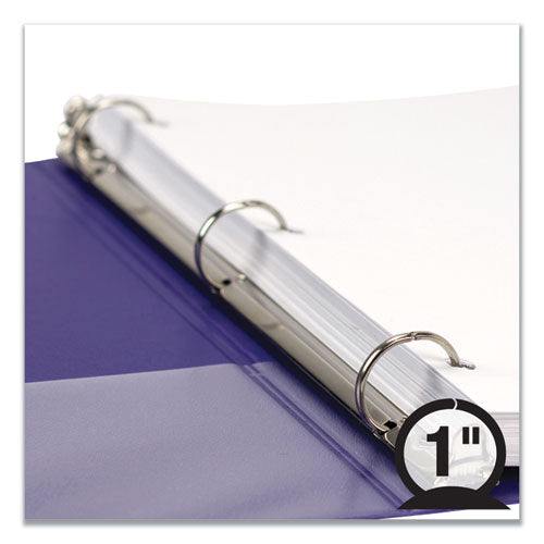 Samsill® Earth's Choice Biobased Economy Round Ring View Binders, 3 Rings, 1" Capacity, 11 X 8.5, Purple freeshipping - TVN Wholesale