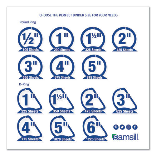 Samsill® Earth's Choice Biobased Economy Round Ring View Binders, 3 Rings, 2" Capacity, 11 X 8.5, Berry freeshipping - TVN Wholesale