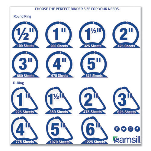 Samsill® Earth's Choice Biobased Economy Round Ring View Binders, 3 Rings, 3" Capacity, 11 X 8.5, Lime freeshipping - TVN Wholesale