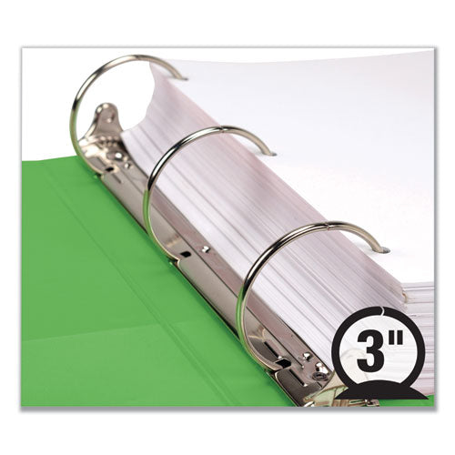 Samsill® Earth's Choice Biobased Economy Round Ring View Binders, 3 Rings, 3" Capacity, 11 X 8.5, Lime freeshipping - TVN Wholesale