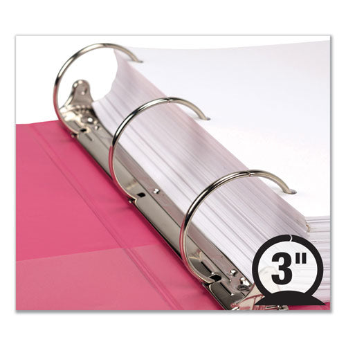 Samsill® Earth's Choice Biobased Economy Round Ring View Binders, 3 Rings, 3" Capacity, 11 X 8.5, Berry freeshipping - TVN Wholesale