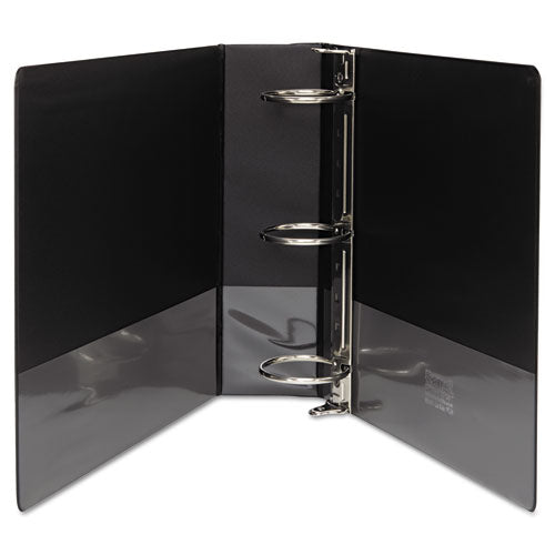 Samsill® Speedy Spine Heavy-duty Time Saving Round Ring View Binder, 3 Rings, 3" Capacity, 11 X 8.5, Black freeshipping - TVN Wholesale
