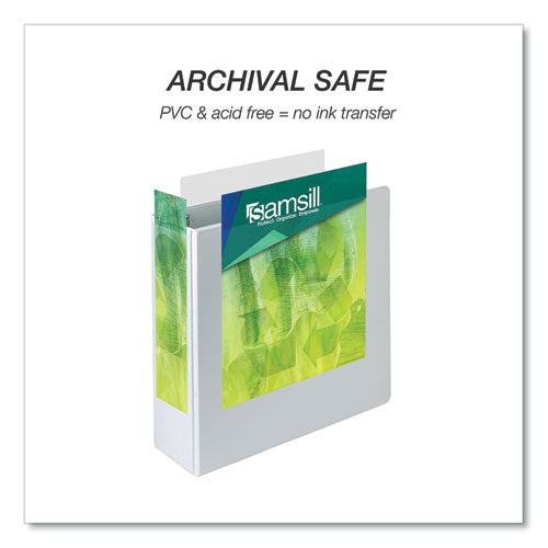 Samsill® Earth's Choice Heavy-duty Biobased Locking D-ring View Binder, 3 Rings, 2" Capacity, 11 X 8.5, White freeshipping - TVN Wholesale