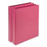 Samsill® Earth’s Choice Biobased Durable Fashion View Binder, 3 Rings, 1" Capacity, 11 X 8.5, Berry, 2-pack freeshipping - TVN Wholesale