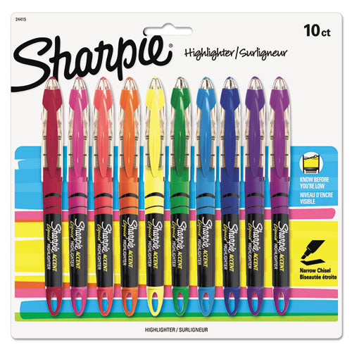 Sharpie® Liquid Pen Style Highlighters, Fluorescent Green Ink, Chisel Tip, Green-black-clear Barrel, Dozen freeshipping - TVN Wholesale