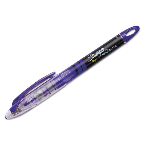 Sharpie® Liquid Pen Style Highlighters, Fluorescent Purple Ink, Chisel Tip, Purple-black-clear Barrel, Dozen freeshipping - TVN Wholesale