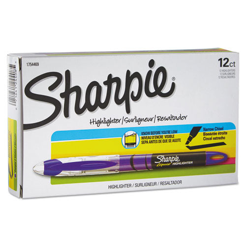 Sharpie® Liquid Pen Style Highlighters, Fluorescent Purple Ink, Chisel Tip, Purple-black-clear Barrel, Dozen freeshipping - TVN Wholesale