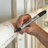 Sharpie® Durable Metal Barrel Permanent Marker, Medium Bullet Tip, Black freeshipping - TVN Wholesale