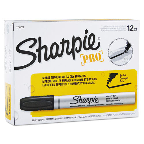 Sharpie® Durable Metal Barrel Permanent Marker, Medium Bullet Tip, Black freeshipping - TVN Wholesale