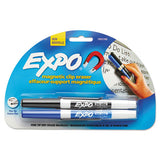 Magnetic Clip Eraser, Fine Bullet Tip, Assorted Colors, 2-pack
