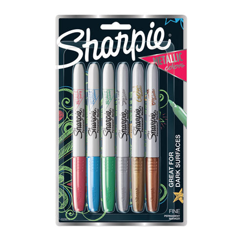 Sharpie® Metallic Fine Point Permanent Markers, Fine Bullet Tip, Gold, Dozen freeshipping - TVN Wholesale