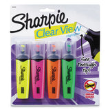 Sharpie® Clearview Tank-style Highlighter, Fluorescent Yellow Ink, Chisel Tip, Yellow-black-clear Barrel, Dozen freeshipping - TVN Wholesale