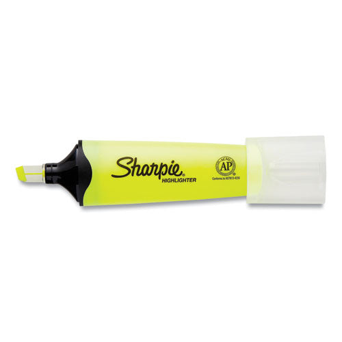 Sharpie® Clearview Tank-style Highlighter, Yellow Ink, Chisel Tip, Yellow-black-clear Barrel, 3-pack freeshipping - TVN Wholesale