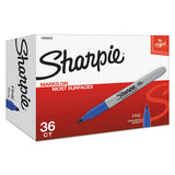 Sharpie® Fine Tip Permanent Marker Value Pack, Fine Bullet Tip, Blue, 36-pack freeshipping - TVN Wholesale