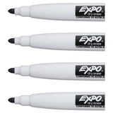 EXPO® Magnetic Dry Erase Marker, Fine Bullet Tip, Black, 4-pack freeshipping - TVN Wholesale